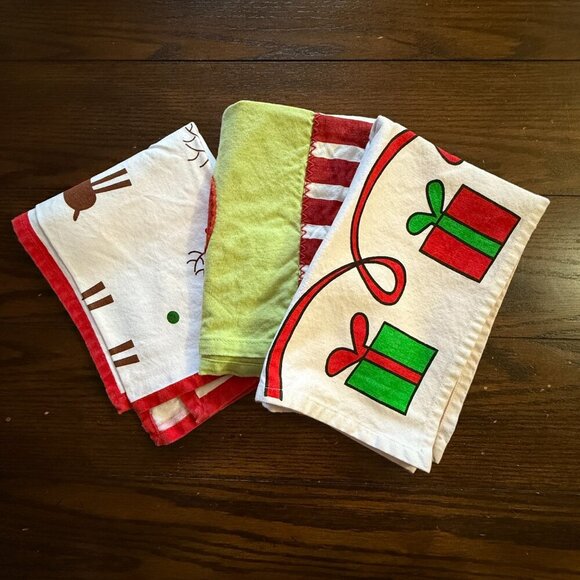 Tag Christmas/Winter Kitchen Dish Towels Lot of 3 - Picture 2 of 8